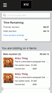 Fundraising management apps: Guest app mobile view